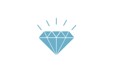 Versión de elemento vectorial del logotipo de diamante v6