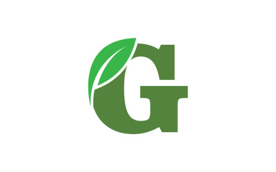 G-Buchstabe Blatt grünes Logo-Symbol Version v15