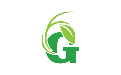 G-Buchstabe Blatt grünes Logo-Symbol Version v22