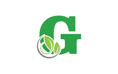 G-Buchstabe Blatt grünes Logo-Symbol Version v24