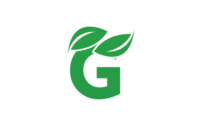 G letter leaf green logo icon version v25