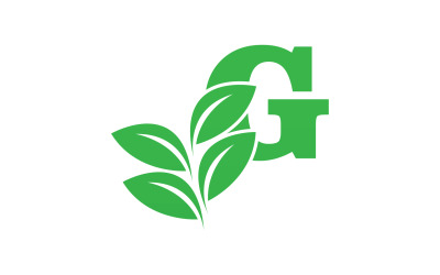 G letter leaf green logo icon version v28