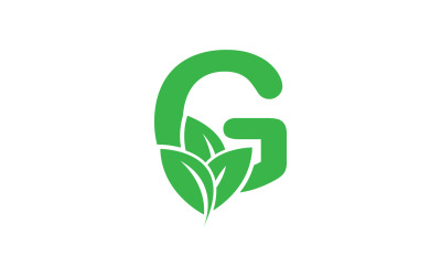 G letter leaf green logo icon version v3
