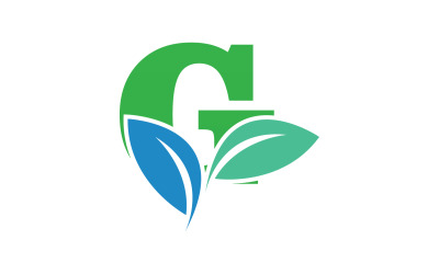 G letter leaf green logo icon version v6