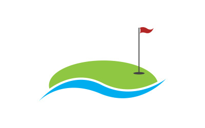 Golf logó sport vektoros verzió v5