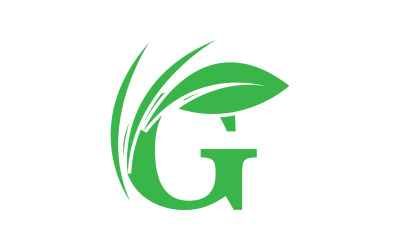 Icona del logo verde foglia lettera G versione v10