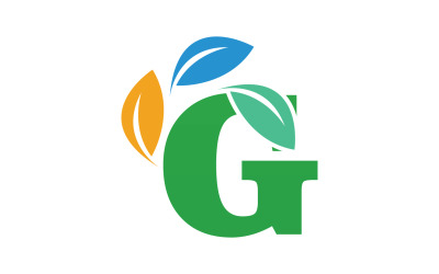 Icona del logo verde foglia lettera G versione v20