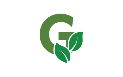 Icona del logo verde foglia lettera G versione v49