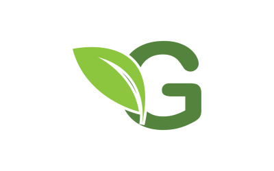 Icona del logo verde foglia lettera G versione v61