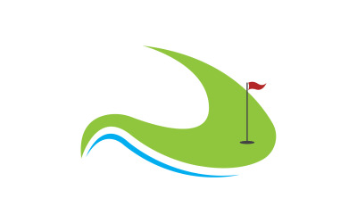 Versão do vetor do esporte do logotipo do golfe v21