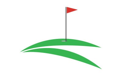 Golf logo deporte vector versión v38