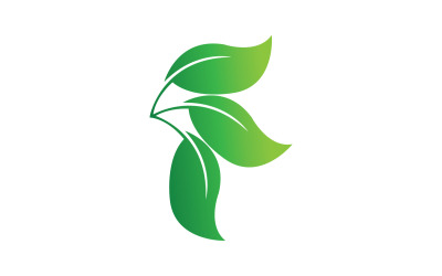 Blattgrünes Ökologie-Baumelement-Symbol, Version v1
