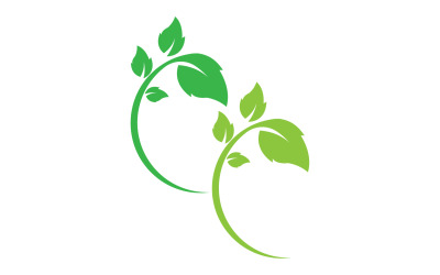 Blattgrünes Ökologie-Baumelement-Symbol, Version v30