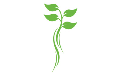 Blattgrünes Ökologie-Baumelement-Symbol, Version v32