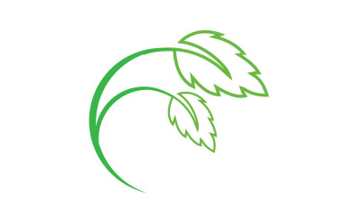 Blattgrünes Ökologie-Baumelement-Symbol, Version v39