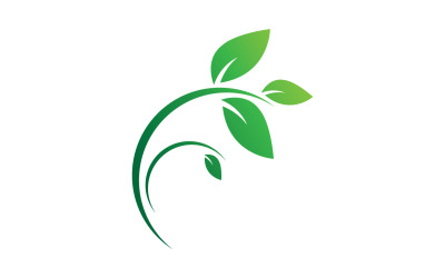 Blattgrünes Ökologiebaumelement-Symbol Version v11