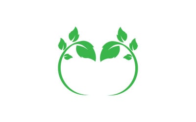 Icona elemento albero ecologia verde foglia versione v29