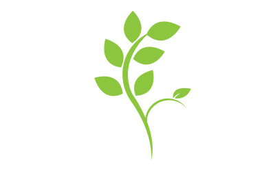 Icona elemento albero ecologia verde foglia versione v7