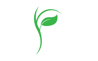 Levélzöld ökológia fa elem ikon verzió v42