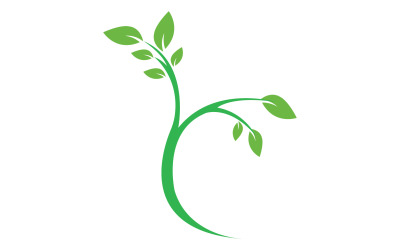 Liść zielony ekologia element drzewa ikona wersja v20