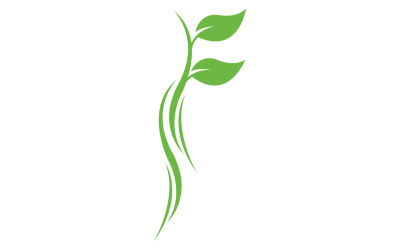 Liść zielony ekologia element drzewa ikona wersja v24