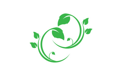 Liść zielony ekologia element drzewa ikona wersja v25