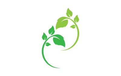 Liść zielony ekologia element drzewa ikona wersja v28