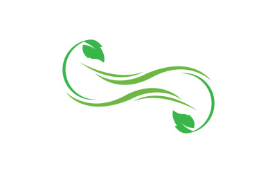 Liść zielony ekologia element drzewa ikona wersja v31