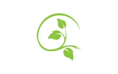 Liść zielony ekologia element drzewa ikona wersja v37