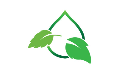Liść zielony ekologia element drzewa ikona wersja v44