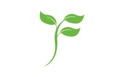 Liść zielony ekologia element drzewa ikona wersja v49