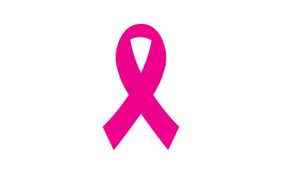 Élément de logo icône ruban rose version v10