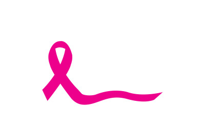 Elemento logo icona nastro rosa versione v42