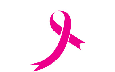 Elemento logo icona nastro rosa versione v45