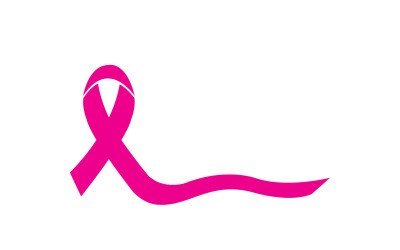 Elemento logo icona nastro rosa versione v50