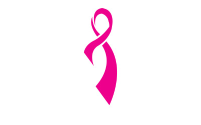 Elemento logo icona nastro rosa versione v52