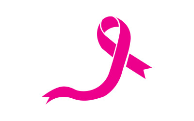 Elemento logo icona nastro rosa versione v55