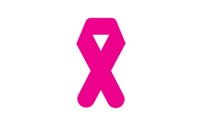 Elemento logo icona nastro rosa versione v6