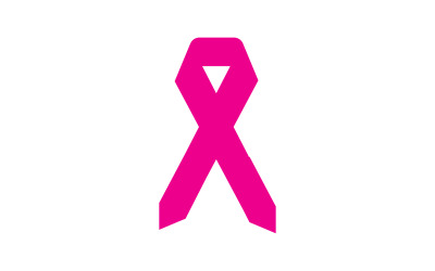 Elemento logo icona nastro rosa versione v7