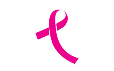 Różowa wstążka ikona elementu logo wersja v37