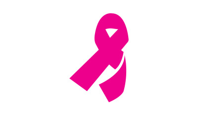 Różowa wstążka ikona elementu logo wersja v47