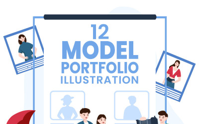 12 Иллюстрация портфолио моделей