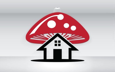 Modello di logo immobiliare di Mush Room