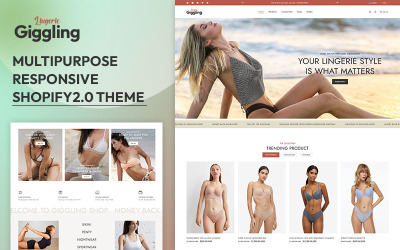 Giggling - Нижнее белье и бикини, внутренняя одежда, модная многофункциональная адаптивная тема Shopify 2.0
