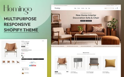 Homingo — современный домашний интерьер и многофункциональная мебель Shopify 2.0 Адаптивная тема