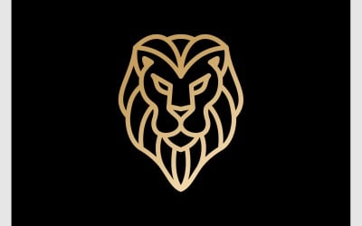Lion Majestic Luxury Gold Logo