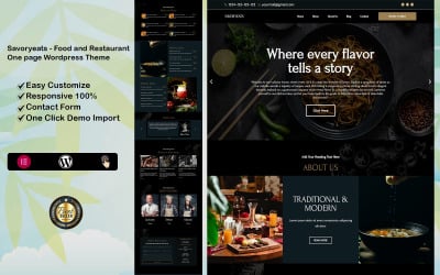 Savouryeats - Yemek ve Restoran WordPress Teması