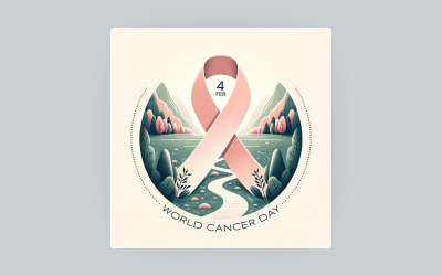 Background della Giornata mondiale contro il cancro - Modello di post sui social media - 13