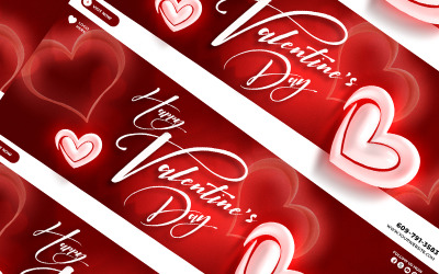 Banner social del día de San Valentín