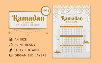 Calendário Ramadã Kareem 2024